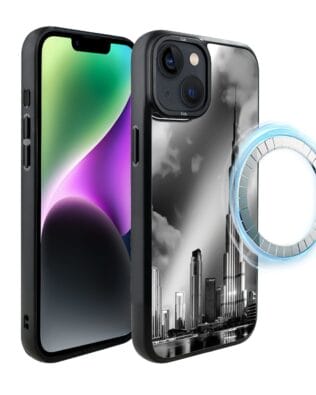 Etui do iPhone 14 Plus IBIZU DropGuard Matt z MagSafe, Noir City, Burj Khalifa