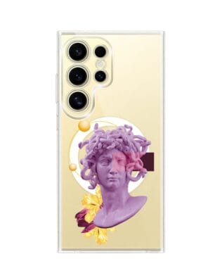 Etui do Samsung Galaxy S24 Ultra z MagSafe przeźroczyste, silikonowe Flexi, antyczna figura