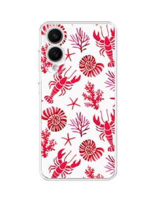 Etui do Samsung Galaxy S25 Edge przeźroczyste, silikonowe Flexi, krab, muszle