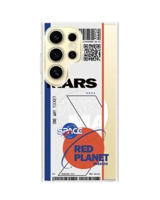 Etui do Samsung Galaxy S24 Ultra z MagSafe przeźroczyste, silikonowe Flexi, bilet na Mars