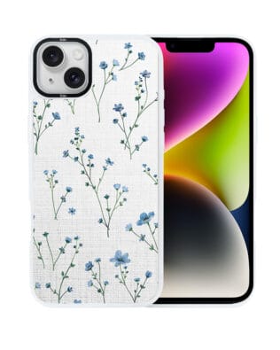 Etui do iPhone 14 IBIZU DropGuard Matt z MagSafe, Pastel Bloom, Niebieski sen