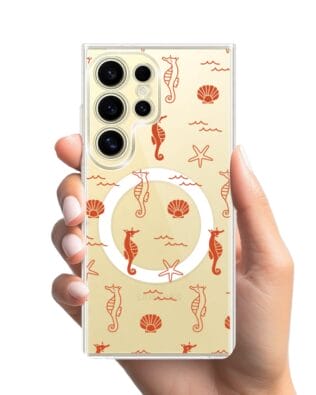 Etui do Samsung Galaxy S24 Ultra z MagSafe przeźroczyste, silikonowe Flexi, wakacyjne wzory