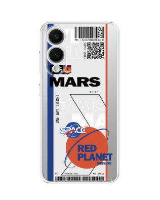 Etui do Samsung Galaxy S25 Edge przeźroczyste, silikonowe Flexi, bilet na Mars