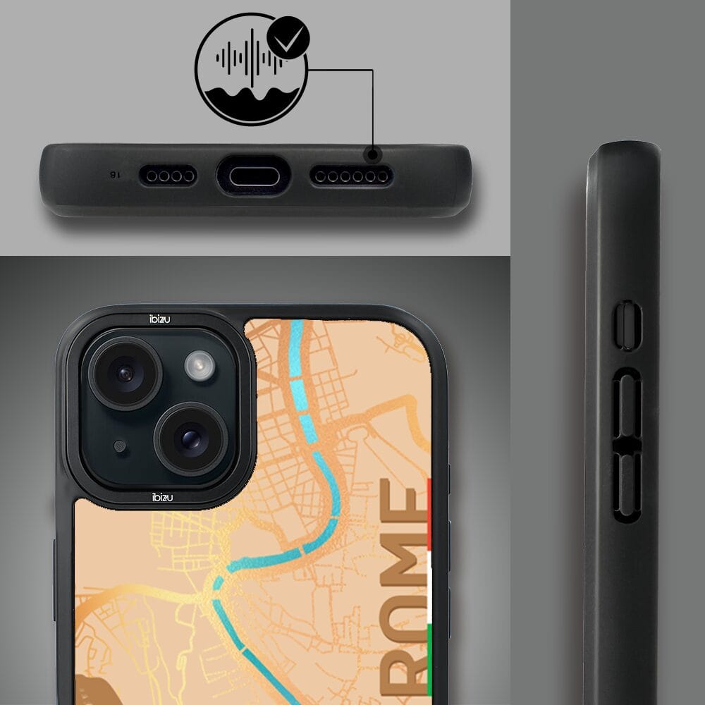 Etui do iPhone 15 IBIZU DropGuard Matt z MagSafe, Mapy Świata, Rome - obrazek 6
