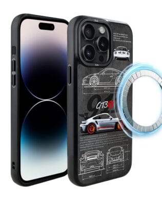 Etui do iPhone 14 Pro IBIZU DropGuard Matt z MagSafe, TechDrive, 911 GT3 RS