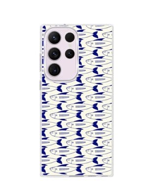 Etui do Samsung Galaxy S23 Ultra z MagSafe przeźroczyste, silikonowe Flexi, pływające rybki