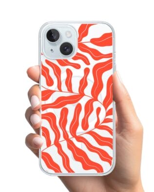 Etui do iPhone 15 z MagSafe przeźroczyste, silikonowe Flexi, rafa koralowa