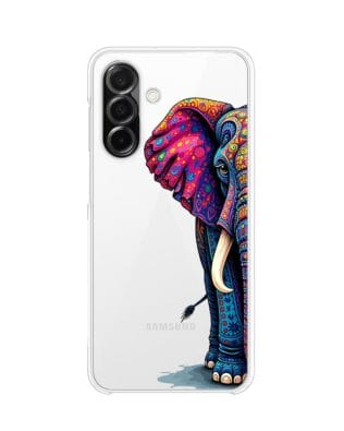 Etui do Samsung Galaxy A26 5G przeźroczyste, silikonowe Flexi, Dzika Mandala, Słoń