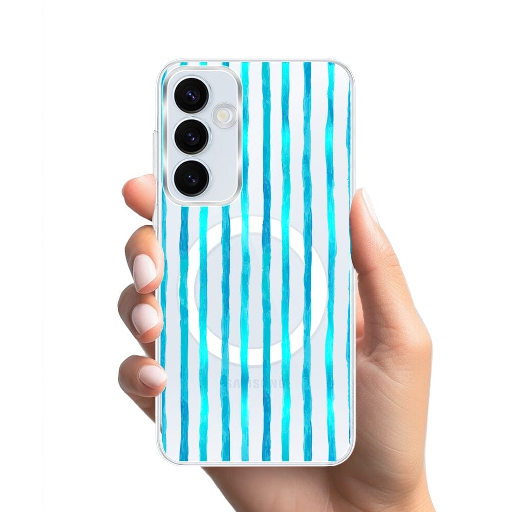 Etui do Samsung Galaxy A55 5G z MagSafe przeźroczyste, silikonowe Flexi, szept fal - obrazek 2