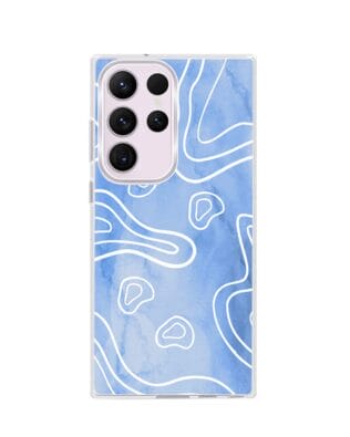 Etui do Samsung Galaxy S23 Ultra z MagSafe przeźroczyste, silikonowe Flexi, morski wzór