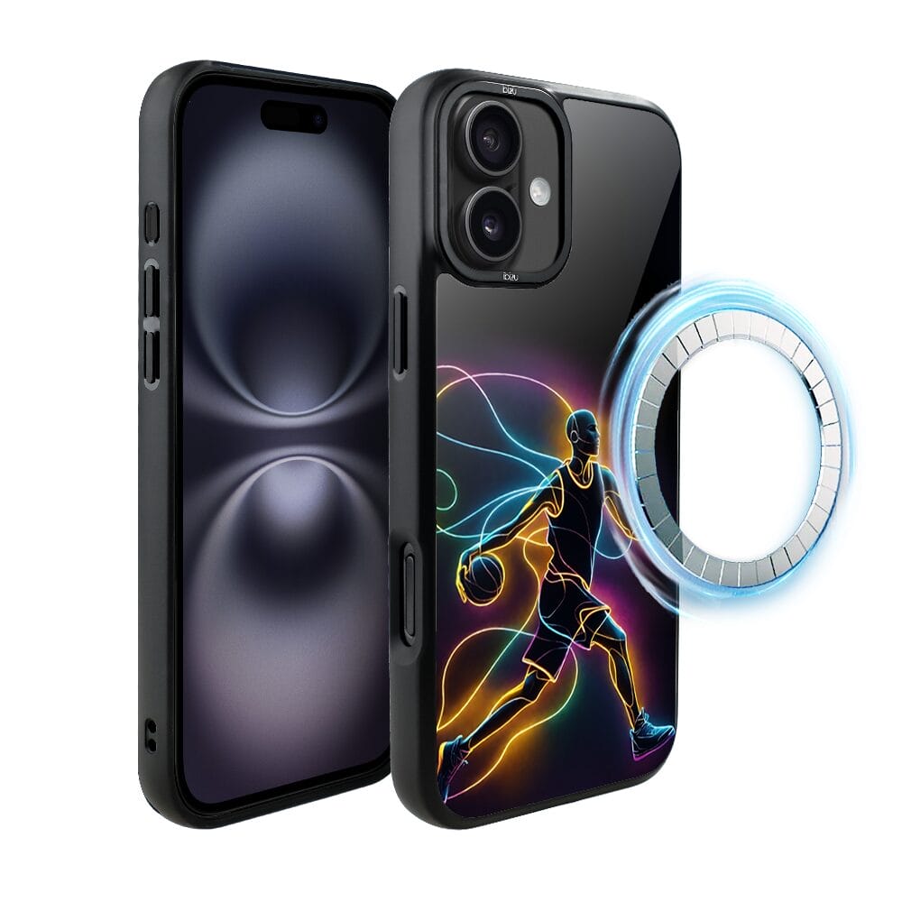 Etui do iPhone 16 IBIZU DropGuard Matt z MagSafe, #ElectroMove, Duch koszykówki