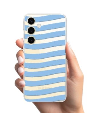 Etui do Samsung Galaxy S24 przeźroczyste, silikonowe Flexi, fale morskie