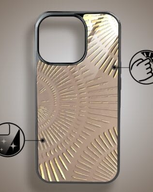 Etui do iPhone 16 Pro IBIZU Elite Glass z MagSafe Mistyczne wzory, Boski promień beżowe, czarne