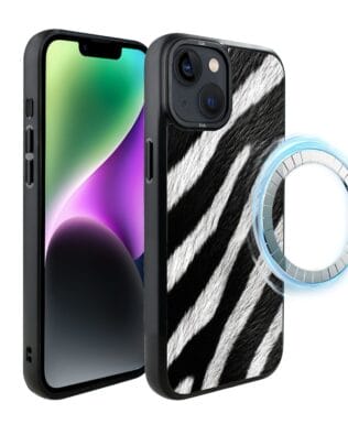 Etui do iPhone 14 IBIZU DropGuard Matt z MagSafe, Zew Natury, Zebra