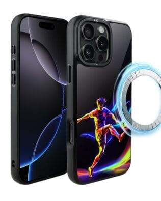 Etui do iPhone 16 Pro Max IBIZU DropGuard Matt z MagSafe, #ElectroMove, W rytmie piłki nożnej