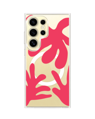 Etui do Samsung Galaxy S24 Ultra z MagSafe przeźroczyste, silikonowe Flexi, rafa