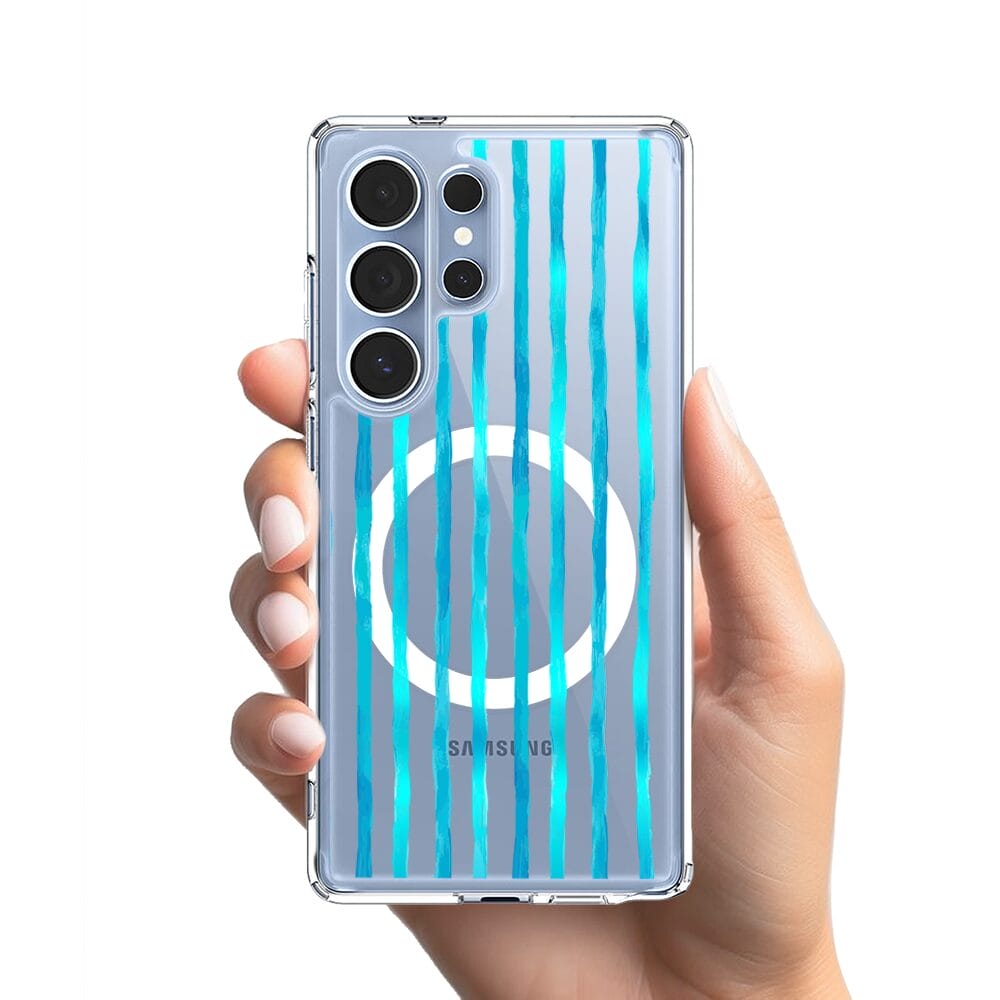 Etui do Samsung Galaxy S25 Ultra z MagSafe przeźroczyste, silikonowe Flexi, szept fal - obrazek 2