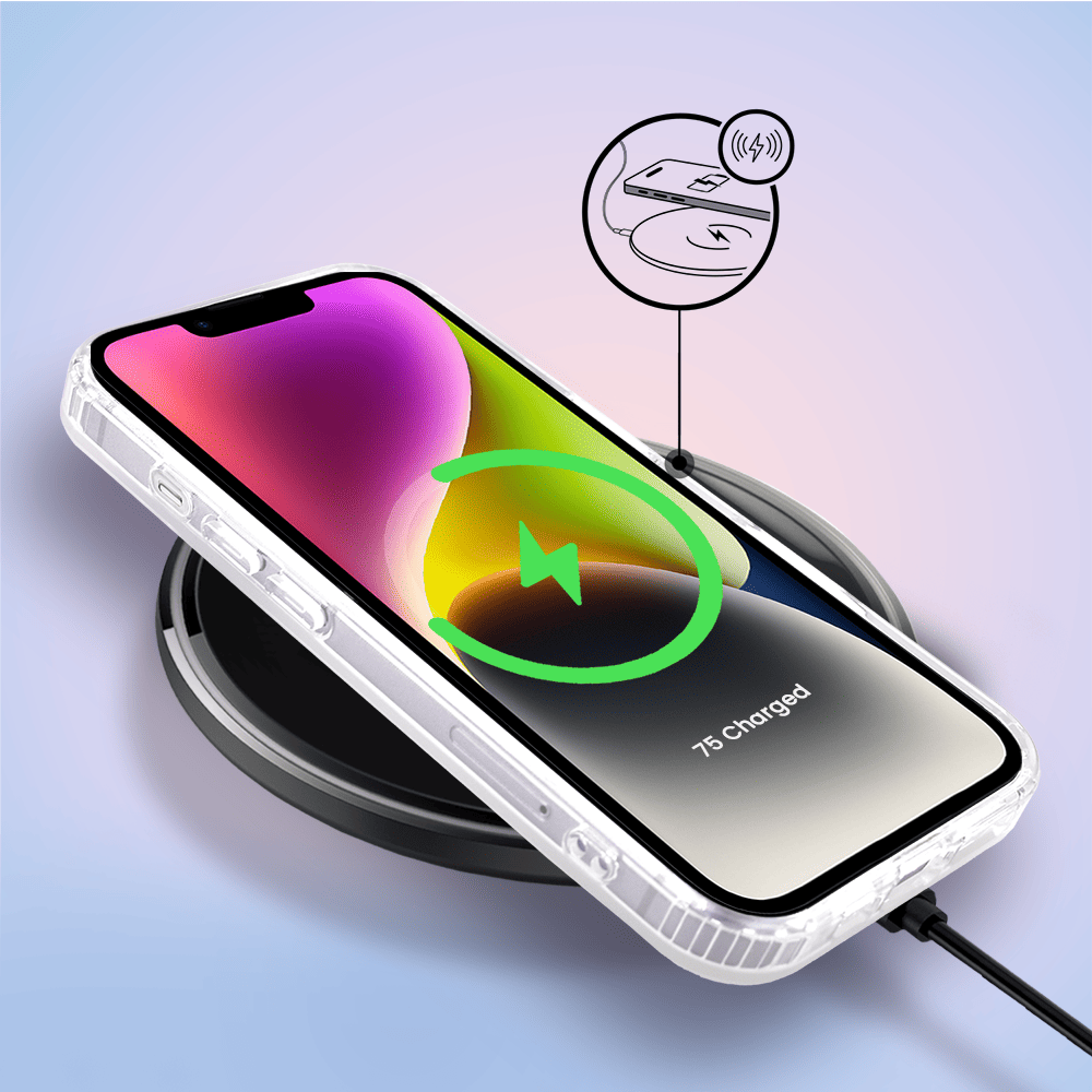 Etui do iPhone 14 IBIZU California Sunset, zmieniające kolor, Pink Queen, stylowy miś - obrazek 4