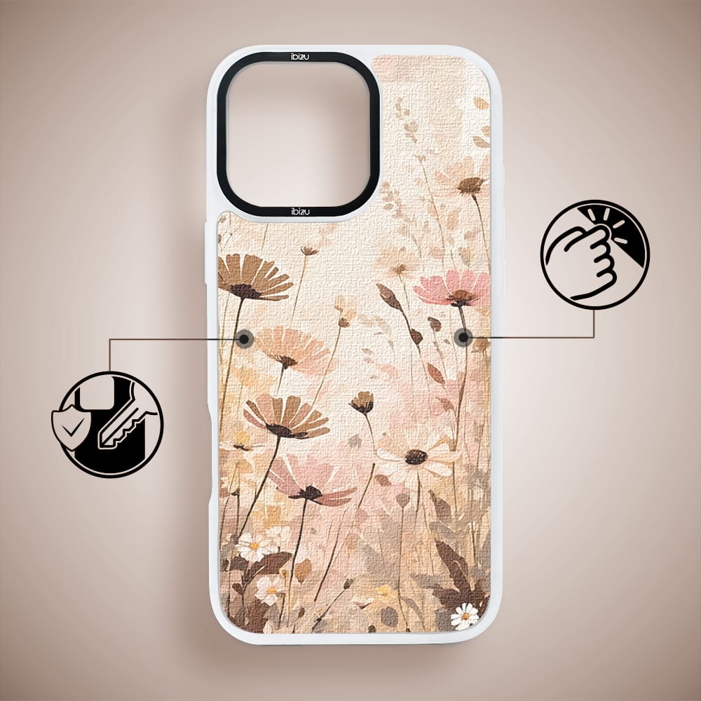 Etui do iPhone 16 Pro IBIZU DropGuard Matt z MagSafe, Boho, Kwiatowa łąka - obrazek 7