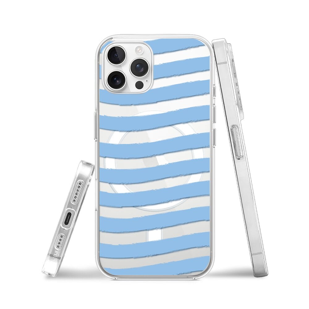 Etui do iPhone 12 Pro Max z MagSafe przeźroczyste, silikonowe Flexi, fale morskie - obrazek 3