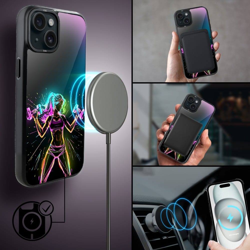 Etui do iPhone 15 Plus IBIZU DropGuard Matt z MagSafe, #ElectroMove, Wibracja fitness - obrazek 8