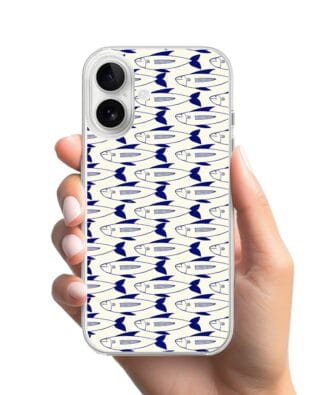 Etui do iPhone 16 przeźroczyste, silikonowe Flexi, pływające rybki