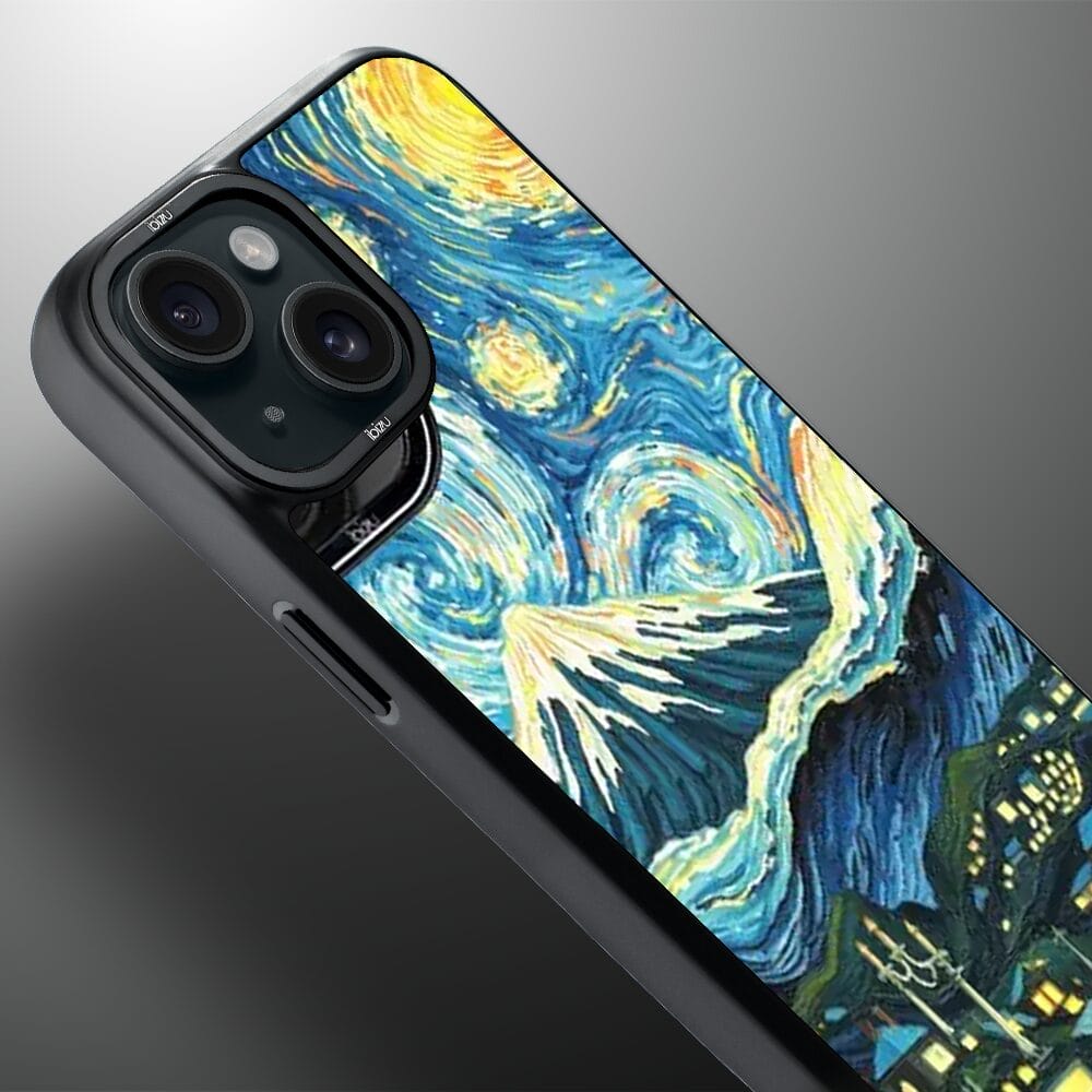 Etui do iPhone 15 Plus IBIZU DropGuard Matt z MagSafe, Van Gogh, gwieździsta noc - obrazek 4