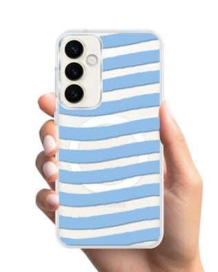 Etui do Samsung Galaxy S23 Plus z MagSafe przeźroczyste, silikonowe Flexi, fale morskie