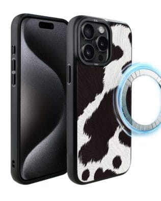 Etui do iPhone 15 Pro IBIZU DropGuard Matt z MagSafe, Zew Natury, Polska Krowa