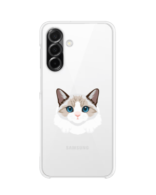 Etui do Samsung Galaxy A26 5G przeźroczyste, silikonowe Flexi, kot birmański