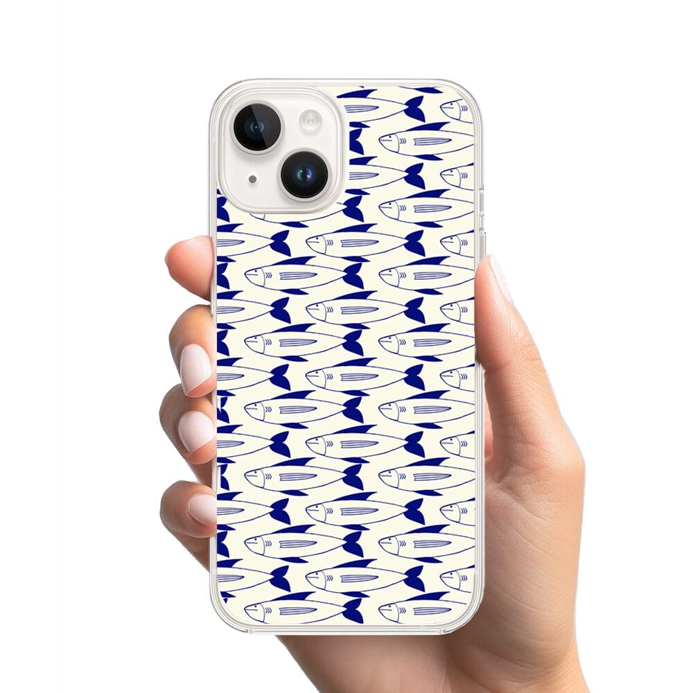 Etui do iPhone 13 Mini przeźroczyste, silikonowe Flexi, pływające rybki - obrazek 2