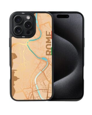 Etui do iPhone 15 Pro Max IBIZU DropGuard Matt z MagSafe, Mapy Świata, Rome