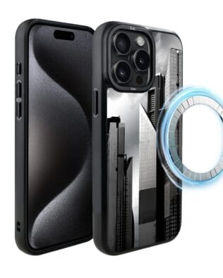 Etui do iPhone 15 Pro IBIZU DropGuard Matt z MagSafe, Noir City, Manhattan