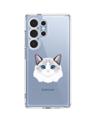 Etui do Samsung Galaxy S25 Ultra przeźroczyste, silikonowe Flexi, kot birmański