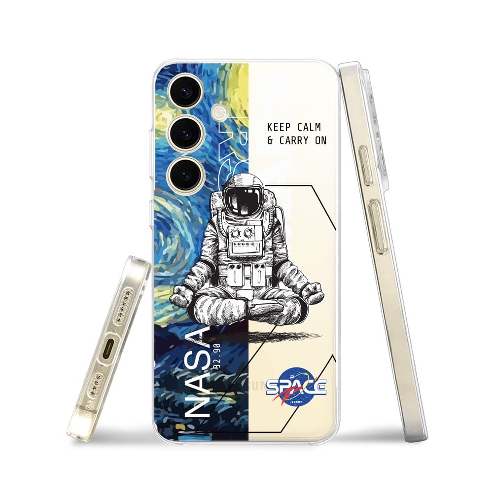 Etui do Samsung Galaxy S24 Plus przeźroczyste, silikonowe Flexi, Keep Calm in Cosmos - obrazek 3