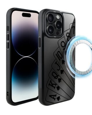 Etui do iPhone 14 Pro IBIZU DropGuard Matt z MagSafe, Midnight, Karty do gry