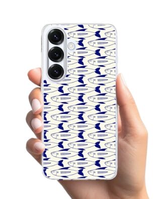 Etui do Samsung Galaxy S25 przeźroczyste, silikonowe Flexi, pływające rybki