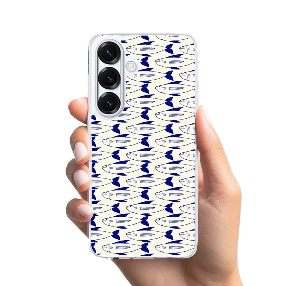 Etui do Samsung Galaxy S25 przeźroczyste, silikonowe Flexi, pływające rybki - obrazek 2