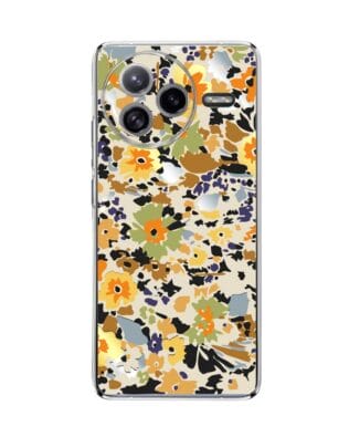 Etui do Xiaomi POCO F7 Ultra przeźroczyste, silikonowe Flexi, malowane kwiatki