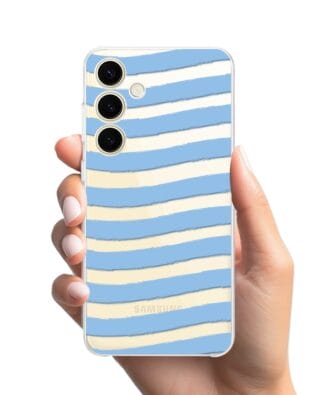 Etui do Samsung Galaxy S25 przeźroczyste, silikonowe Flexi, fale morskie