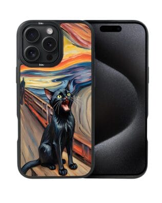 Etui do iPhone 15 Pro Max IBIZU DropGuard Matt z MagSafe, Edvard Munch, krzyk kota