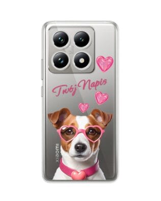 Etui do Xiaomi 14T przeźroczyste, silikonowe Flexi, Puppy Love, pies rasy Jack Russell Terrier