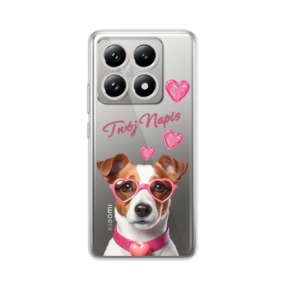 Etui do Xiaomi 14T przeźroczyste, silikonowe Flexi, Puppy Love, pies rasy Jack Russell Terrier