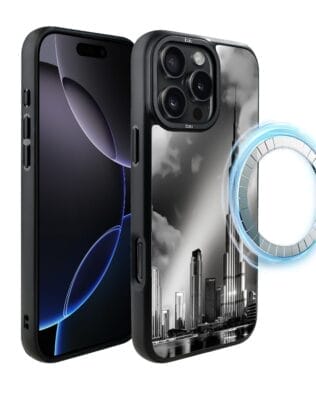 Etui do iPhone 16 Pro IBIZU DropGuard Matt z MagSafe, Noir City, Burj Khalifa