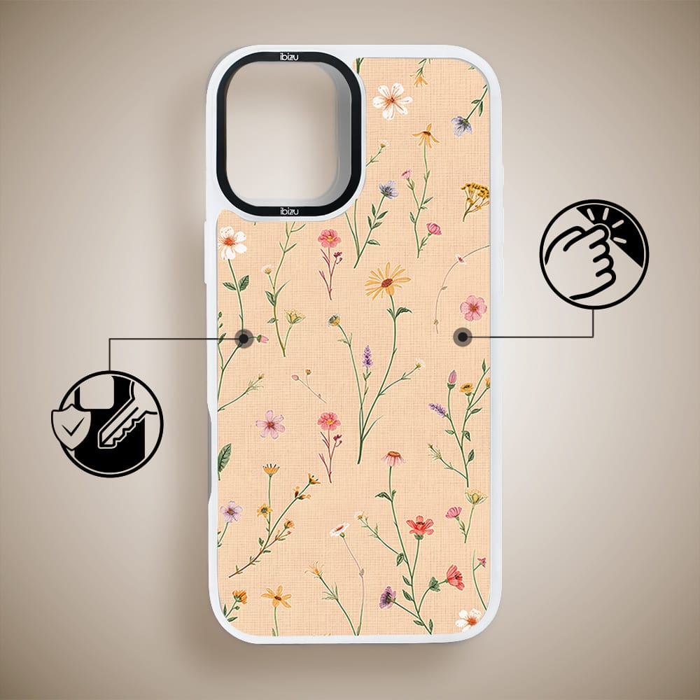Etui do iPhone 16 IBIZU DropGuard Matt z MagSafe, Pastel Bloom, Koralowa łąka - obrazek 7