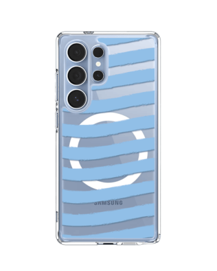 Etui do Samsung Galaxy S25 Ultra z MagSafe przeźroczyste, silikonowe Flexi, fale morskie