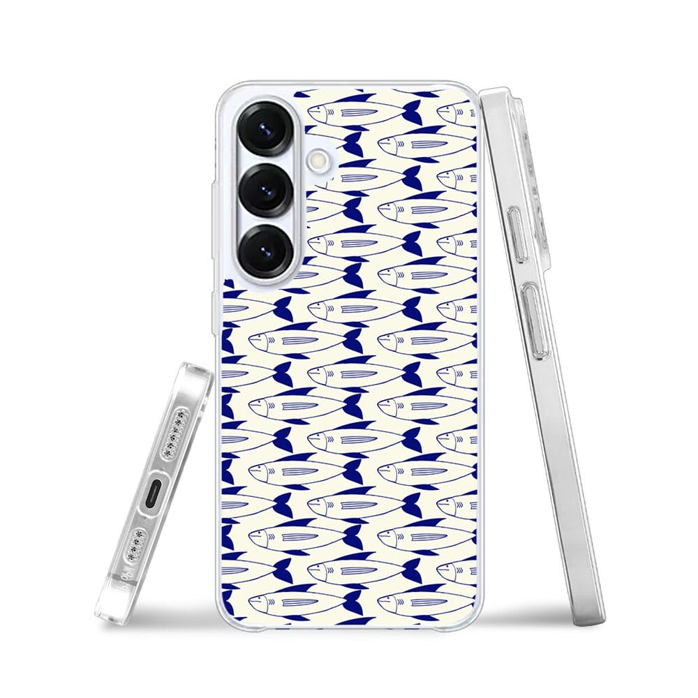 Etui do Samsung Galaxy S25 z MagSafe przeźroczyste, silikonowe Flexi, pływające rybki - obrazek 3