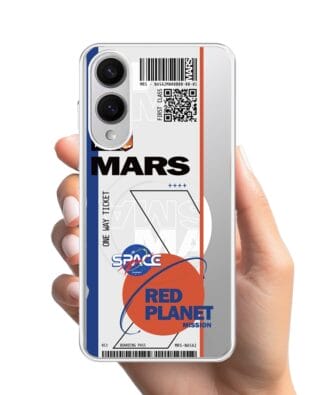 Etui do Samsung Galaxy S25 Edge z MagSafe przeźroczyste, silikonowe Flexi, bilet na Mars