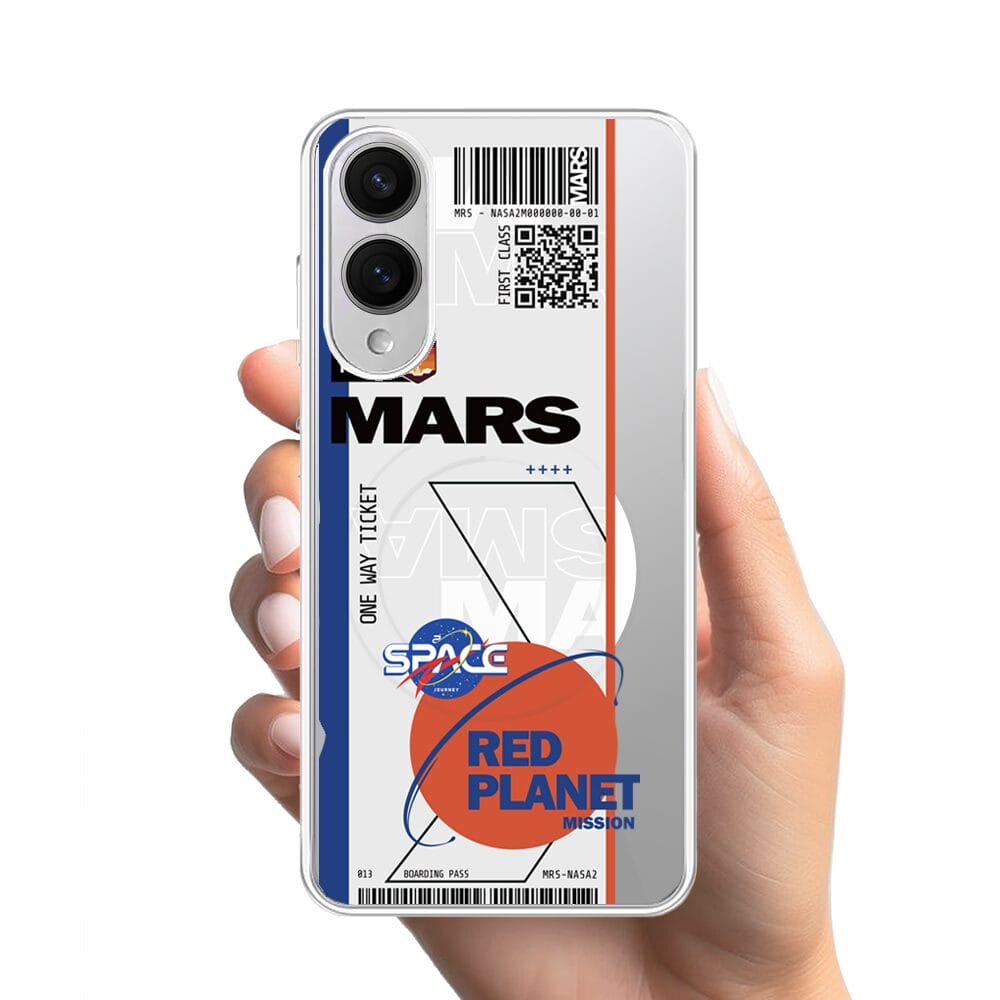 Etui do Samsung Galaxy S25 Edge z MagSafe przeźroczyste, silikonowe Flexi, bilet na Mars - obrazek 2