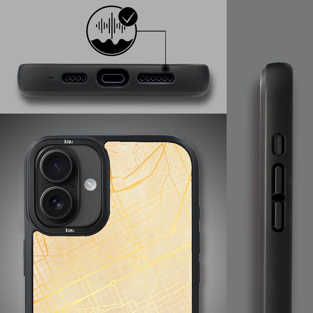 Etui do iPhone 16 IBIZU DropGuard Matt z MagSafe, Mapy Świata, Barcelona - obrazek 6